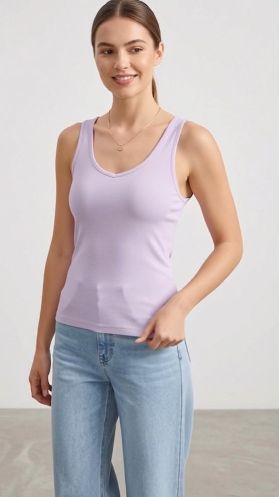 Canotta colore lavanda